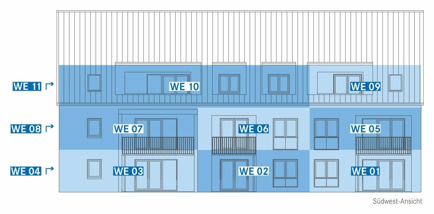 Immobilie in Ehrenkirchen - BESICHTIGUNG, Sonntag 11-13 Uhr - Neubau - Perfekter Grundriss! 2-Zimmer im Obergeschoss (WE 06) - Bild 4