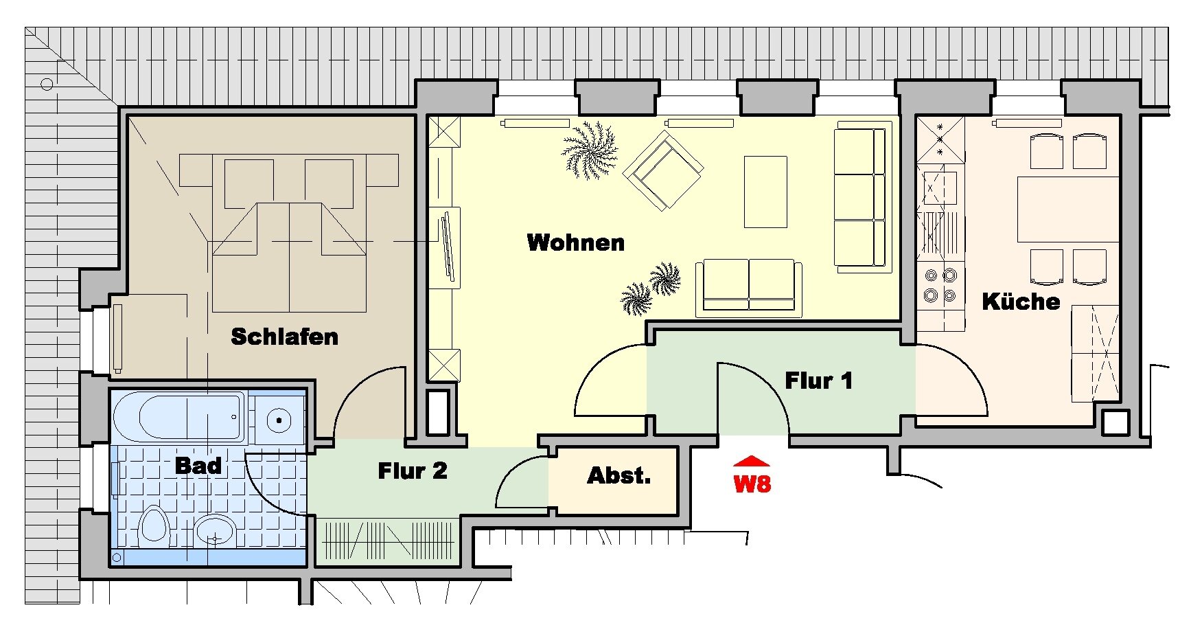 Wohnung zur Miete 304 € 2 Zimmer 49,8 m²<br/>Wohnfläche 3.<br/>Geschoss 01.01.2025<br/>Verfügbarkeit Bürgelstraße 2 Siegmar 850 Chemnitz 09117