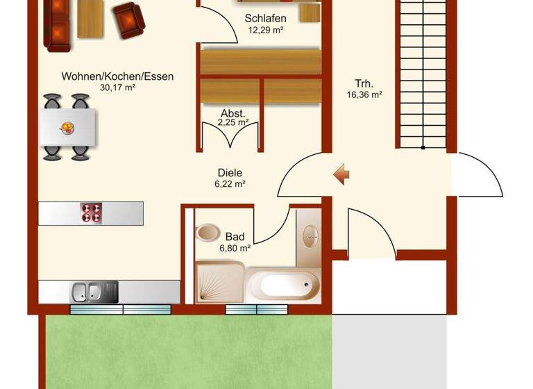 Wohnung zum Kauf - Erstbezug provisionsfrei 252.600 € 2 Zimmer 61,6 m² 1. Geschoss Vilshofen Vilshofen an der Donau 94474