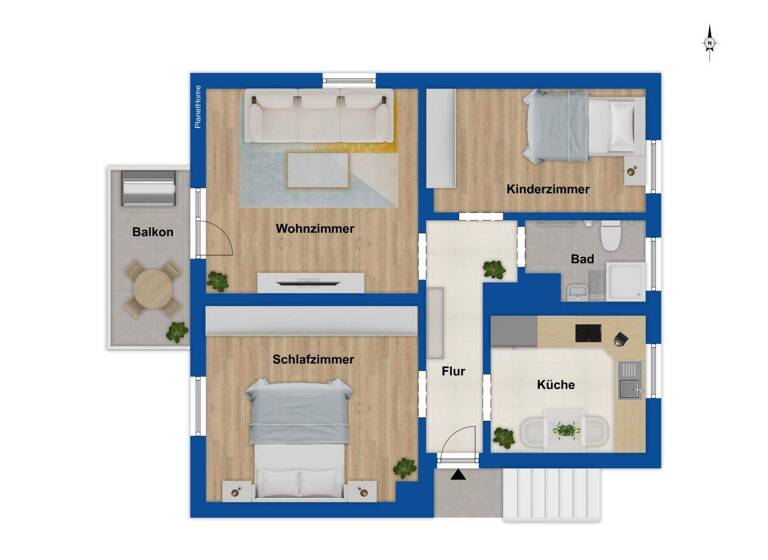 Wohnung zum Kauf provisionsfrei 86.000 € 2 Zimmer 61,4 m² 1. Geschoss Alt-Hamborn Duisburg 47166