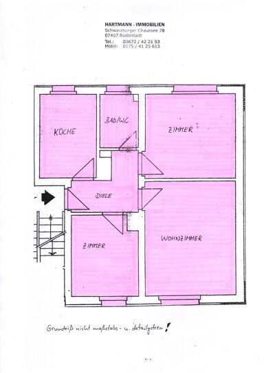 Wohnung zur Miete 390 € 3 Zimmer 58,2 m² EG Am Mühlberg Cumbach Rudolstadt 07407