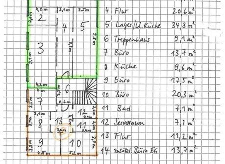 Bürogebäude zur Miete 1.105 € 160 m² Bürofläche Nordhausen 99734