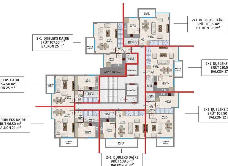 Penthouse zum Kauf 240.000 € 3 Zimmer 120 m² EG Antalya 07400
