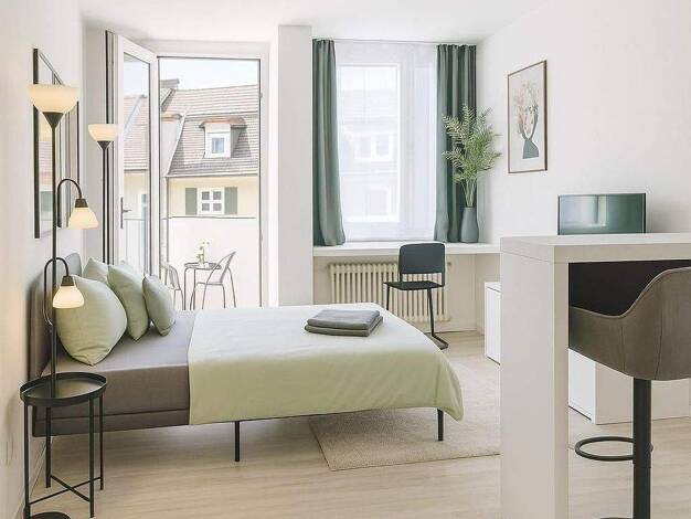 Studio zur Miete Wohnen auf Zeit 1.590 € 1 Zimmer 35 m² frei ab 01.09.2026 Neuhausen-Nymphenburg München 80634