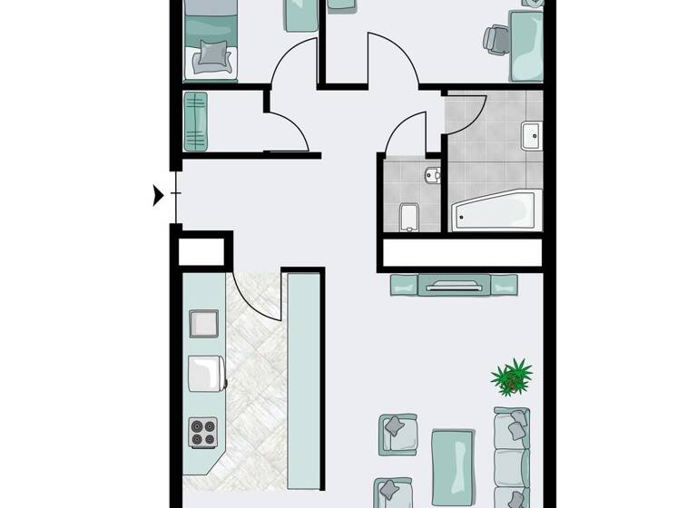 Wohnung zum Kauf 270.000 € 3,5 Zimmer 80,4 m²<br/>Wohnfläche 16.<br/>Geschoss Asemwald Stuttgart 70599