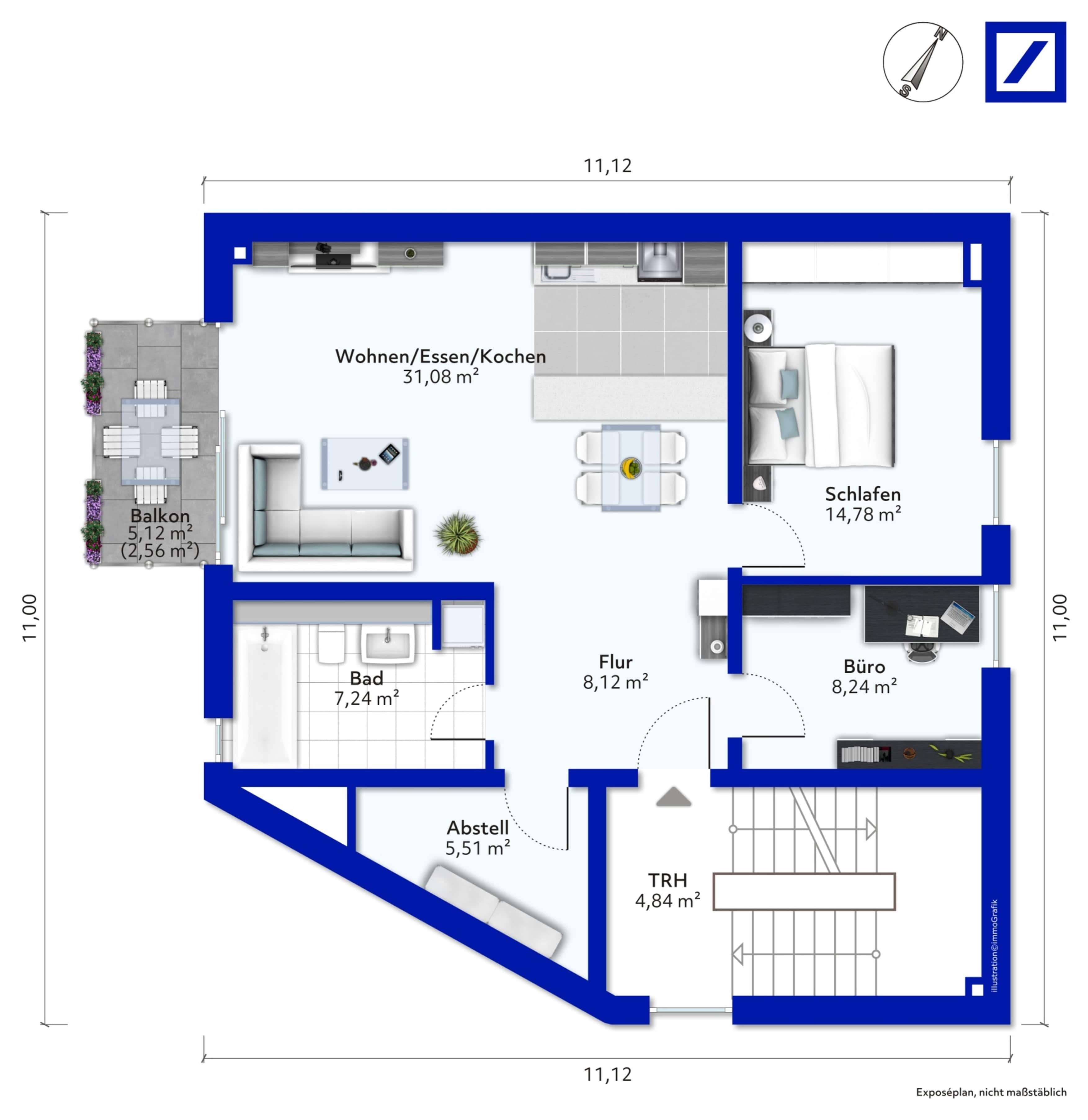 Wohnung zum Kauf 419.000 € 3 Zimmer 77,5 m²<br/>Wohnfläche Innenstadt Fulda 36037