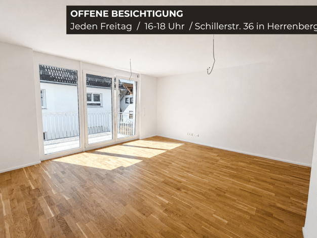 Wohnung zum Kauf - Neubau provisionsfrei 429.000 € 2 Zimmer 58,4 m² 1. Geschoss Schillerstraße 36 Herrenberg Herrenberg 71083