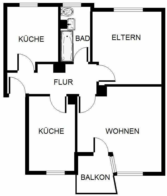 Wohnung zur Miete 439 € 3 Zimmer 65,6 m²<br/>Wohnfläche EG<br/>Geschoss Driburger Straße 11 Scholven Gelsenkirchen 45896