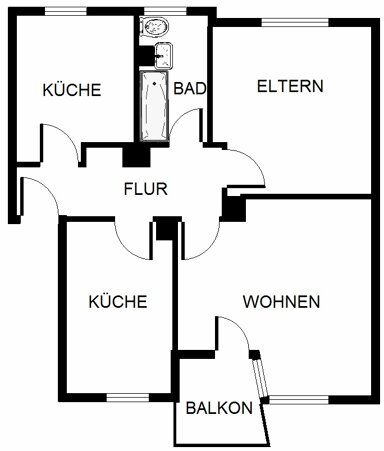 Wohnung zur Miete 439 € 3 Zimmer 65,6 m² EG Driburger Straße 11 Scholven Gelsenkirchen 45896