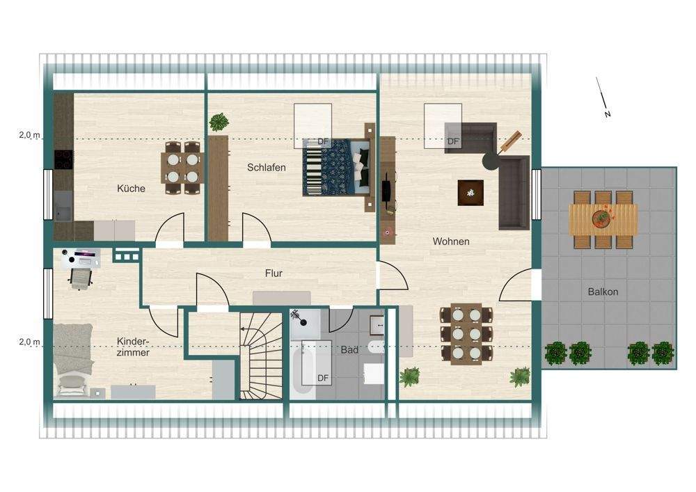 Immobilie in Kehlbach - Hell, gemütlich, mit großem Balkon - Bild 1