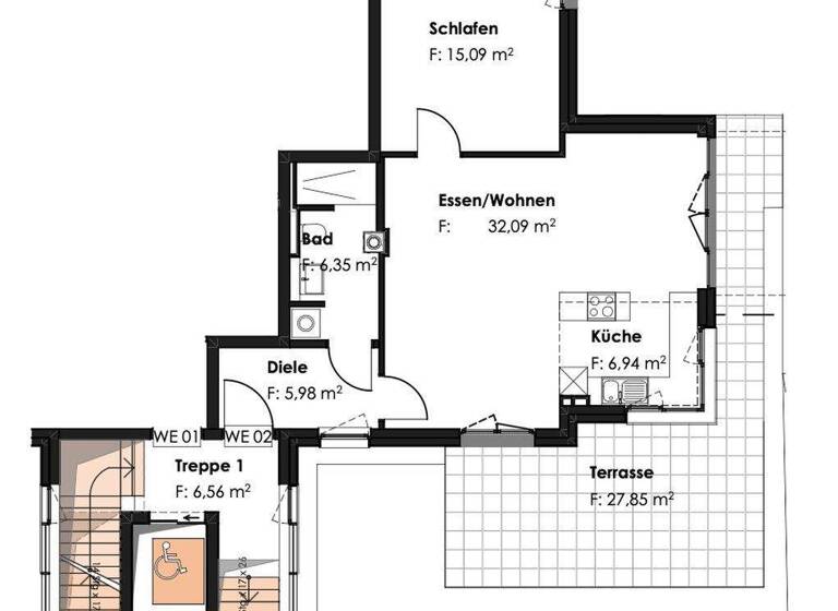 Wohnung zur Miete 1.630 € 2 Zimmer 80,4 m² EG frei ab 01.06.2026 Dorfstraße 13a Germering 82110