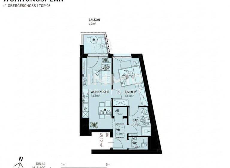 Wohnung zum Kauf - Erstbezug provisionsfrei 279.500 € 2 Zimmer 45,1 m² 1. Geschoss frei ab 30.11.2027 Donaufelder Straße 104 Wien 1210