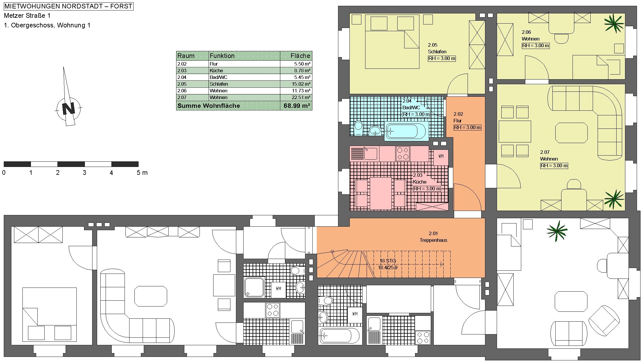 Wohnung zur Miete 70 m²<br/>Wohnfläche 2.<br/>Geschoss Forst-Stadt Forst (Lausitz) 03149