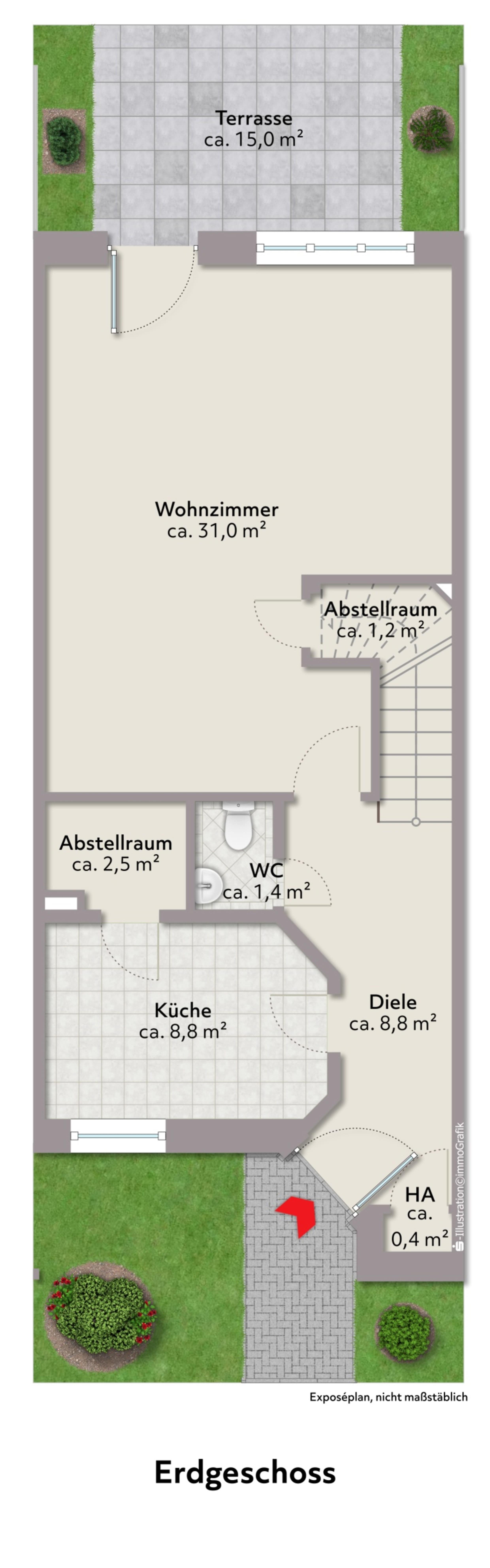 Reihenmittelhaus zum Kauf 479.000 € 4 Zimmer 140 m²<br/>Wohnfläche 134 m²<br/>Grundstück Lehe Bremen 28359