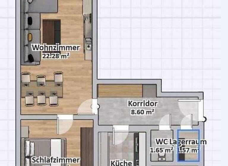 Wohnung zum Kauf 219.950 € 2 Zimmer 61,2 m² 2. Geschoss Baden 2500
