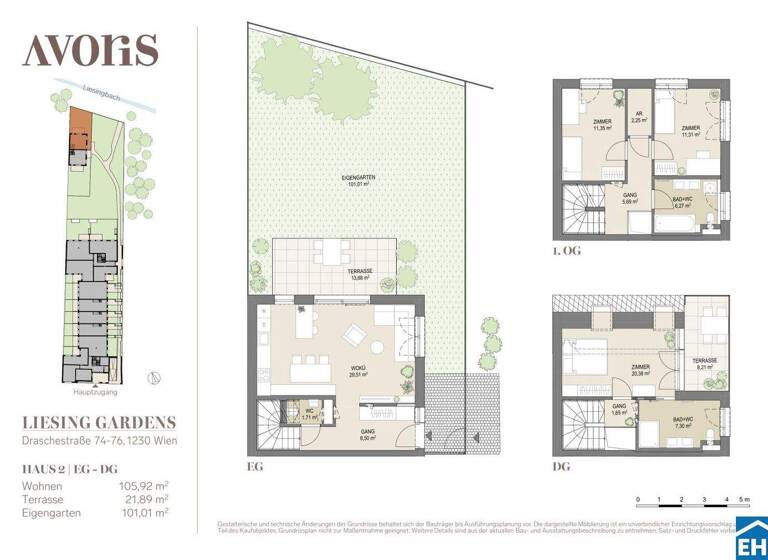 Haus zum Kauf - Erstbezug 719.100 € 4 Zimmer 105,9 m² Draschestraße Wien 1230