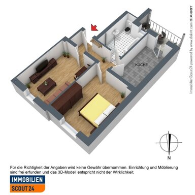 Wohnung zur Miete 490 € 2 Zimmer 53,3 m² 1. Geschoss frei ab sofort Töpferstraße 21 Coswig 01640