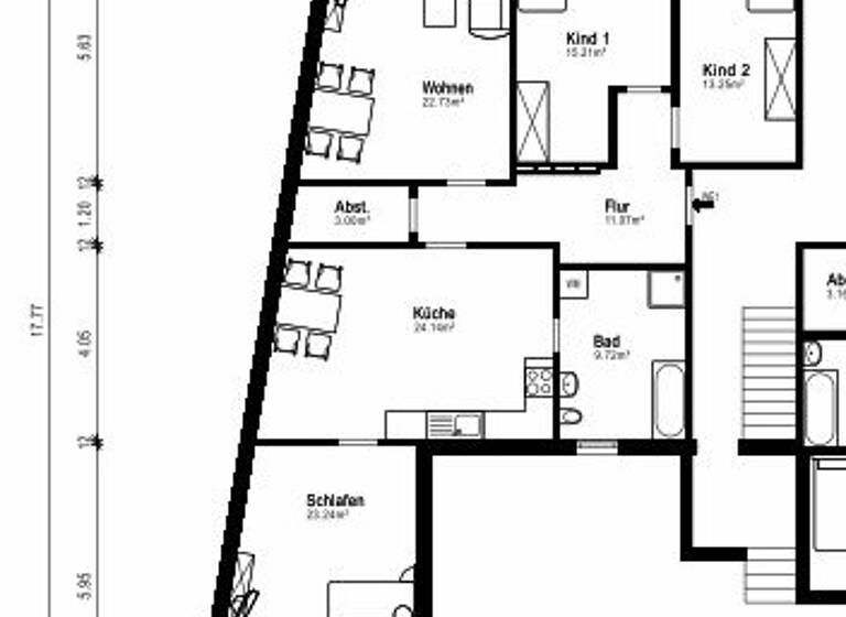 Wohnung zur Miete 850 € 4 Zimmer 110 m² EG frei ab sofort Lützen 06686