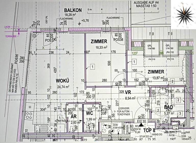 Wohnung zur Miete 1.424 € 3 Zimmer 61,5 m² 2. Geschoss Joseph Lister-Gasse 56 Wien 1130