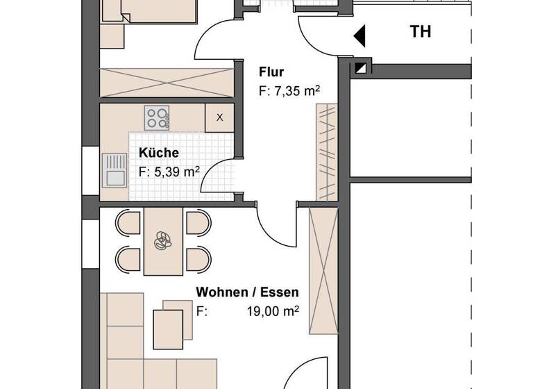 Wohnung zur Miete 430 € 2 Zimmer 58 m² 1. Geschoss frei ab 15.03.2026 Windsbacher Straße 45A Neuendettelsau 91564