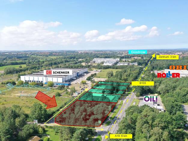 Gewerbegrundstück zum Kauf 299.000 € 4.139 m² Grundstück Glasewitzer Chaussee 33 Güstrow Güstrow 18273