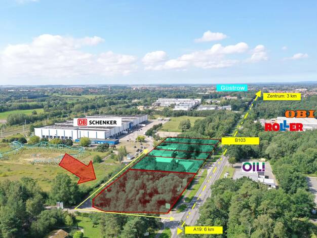 Gewerbegrundstück zum Kauf 299.000 € 4.139 m² Grundstück Glasewitzer Chaussee 33 Güstrow Güstrow 18273