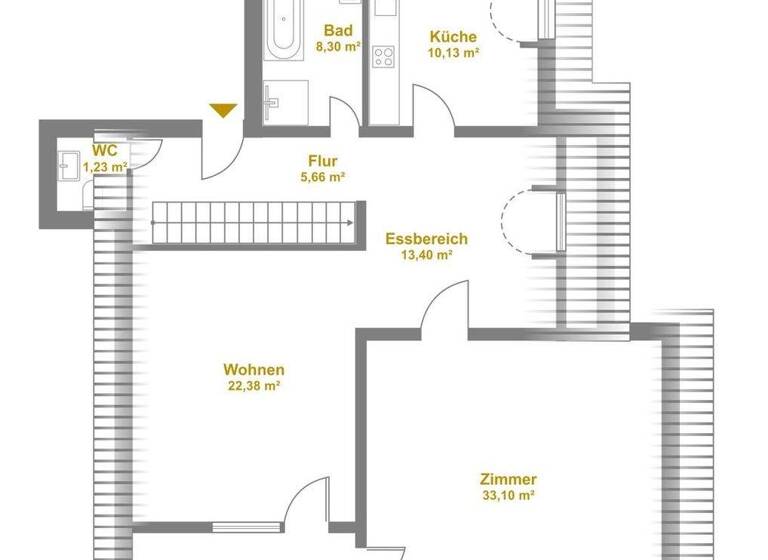 Maisonette zur Miete 1.950 € 5 Zimmer 158,7 m² 1. Geschoss frei ab 01.06.2026 Brasselsberg Kassel / Brasselsberg 34132