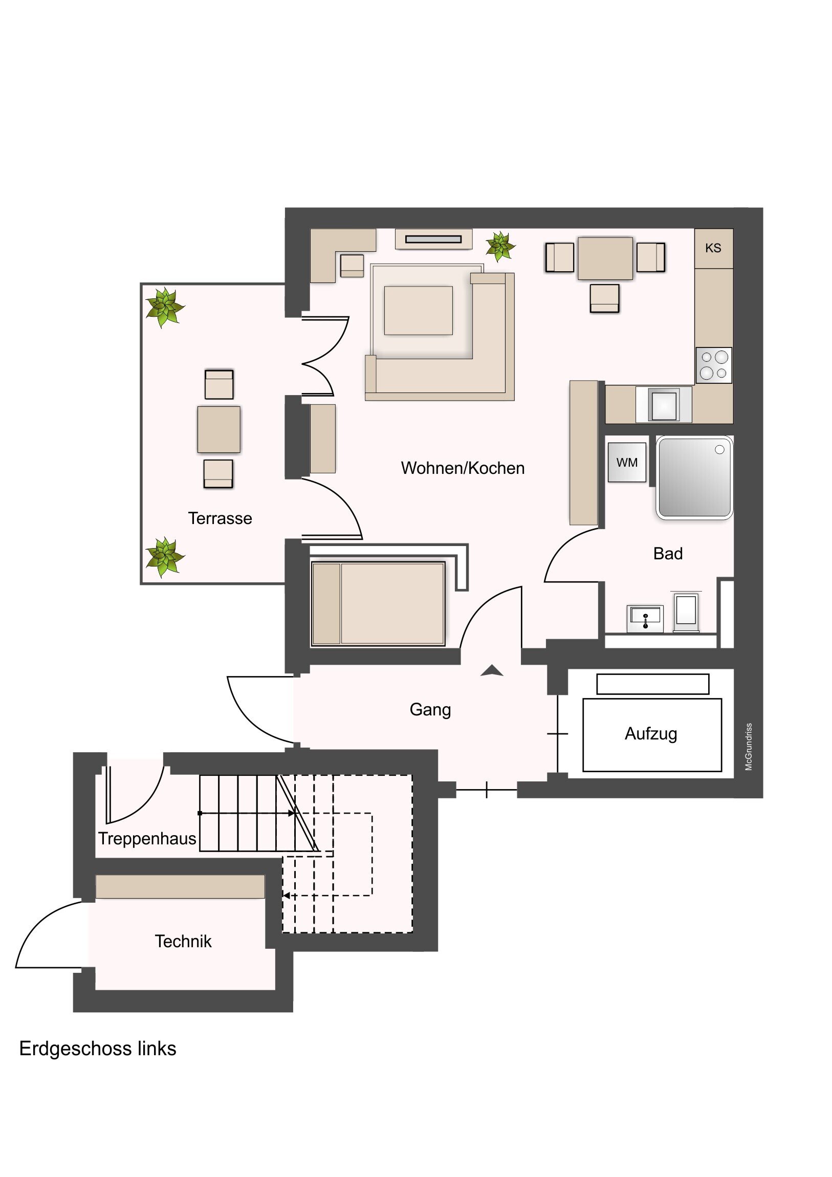 Wohnung zur Miete 637 € 1 Zimmer 45 m²<br/>Wohnfläche EG<br/>Geschoss Anger-Crottendorf Leipzig 04315