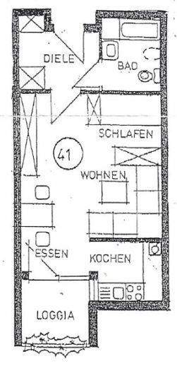 Immobilie in Schweinfurt - gepflegte1-Zimmer-Wohnung in ordentlicher Wohnanlage - Bild 1