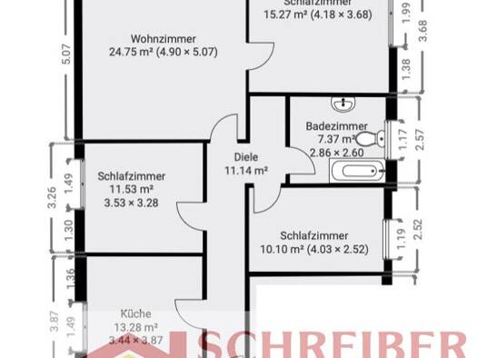 Wohnung zur Miete 650 € 4 Zimmer 94 m² Honneroth Altenkirchen (Westerwald) 57610