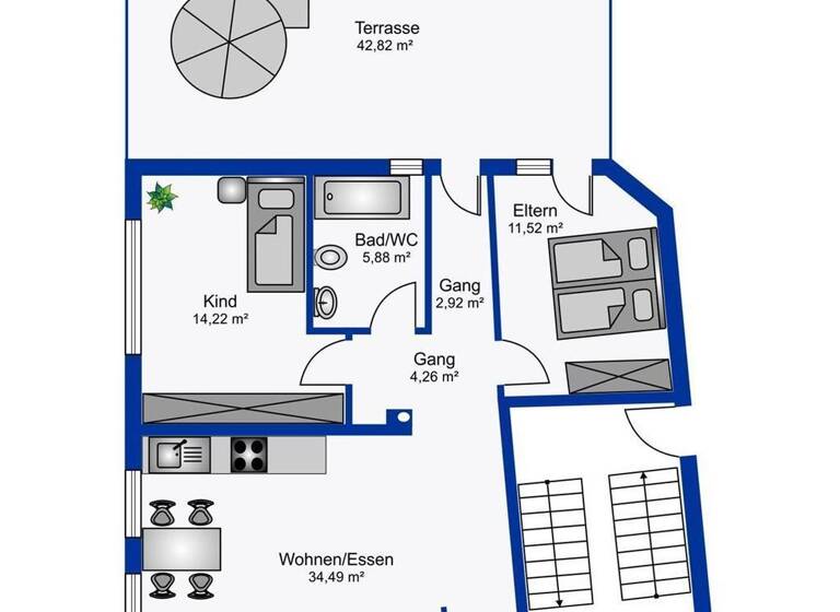 Terrassenwohnung zum Kauf 369.000 € 3 Zimmer 81,9 m² 1. Geschoss Dorfstraße 53, Top 6 Arzl im Pitztal 6471