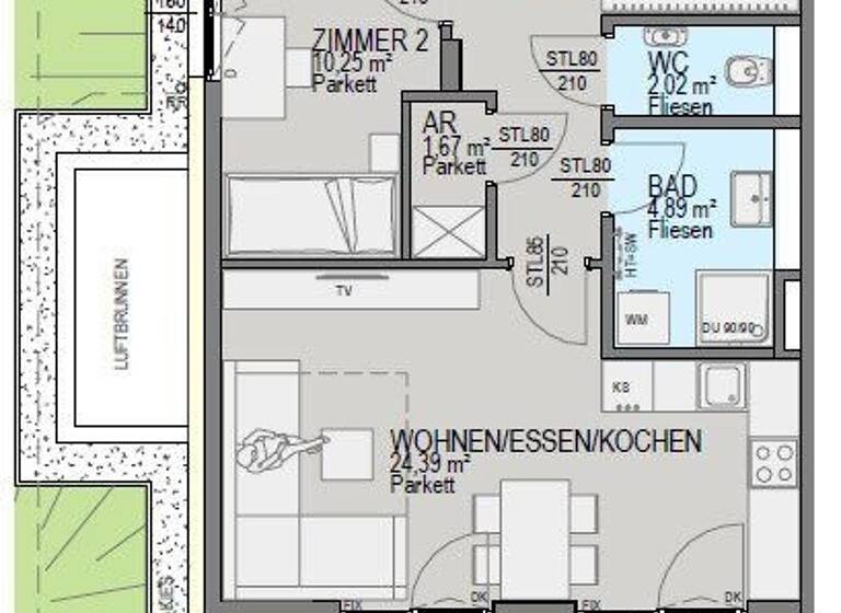 Wohnung zum Kauf - Erstbezug provisionsfrei 482.600 € 3 Zimmer 67,4 m² EG Waltendorfer Hauptstraße Waltendorf Graz 8010