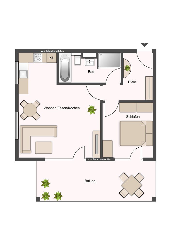 Wohnung zum Kauf 359.000 € 2 Zimmer 60 m²<br/>Wohnfläche Peisserstraße Ingolstadt 85053