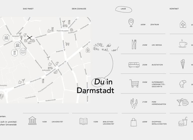 Wohnung zur Miete 1.595 € 3 Zimmer 70 m² 3. Geschoss Lauteschlägerstraße 3 Darmstadt 64289