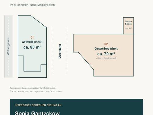 Verkaufsfläche zur Miete 2.500 € 1 Zimmer 70 m² Verkaufsfläche Webergasse 12 Wiesbaden Wiesbaden 65183