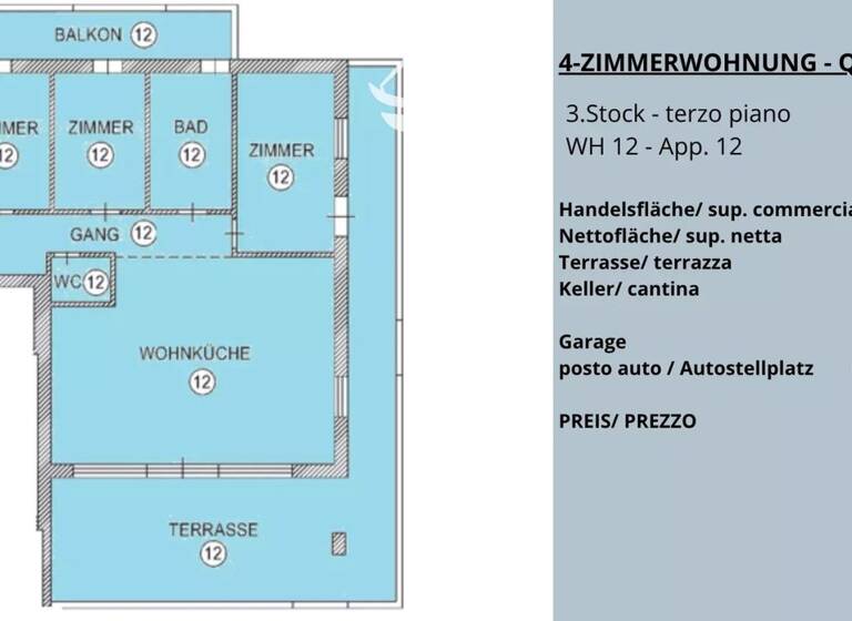 Penthouse zum Kauf 1.290.000 € 4 Zimmer 179 m² 3. Geschoss via Caldaro Eppan an der Weinstrasse 39057