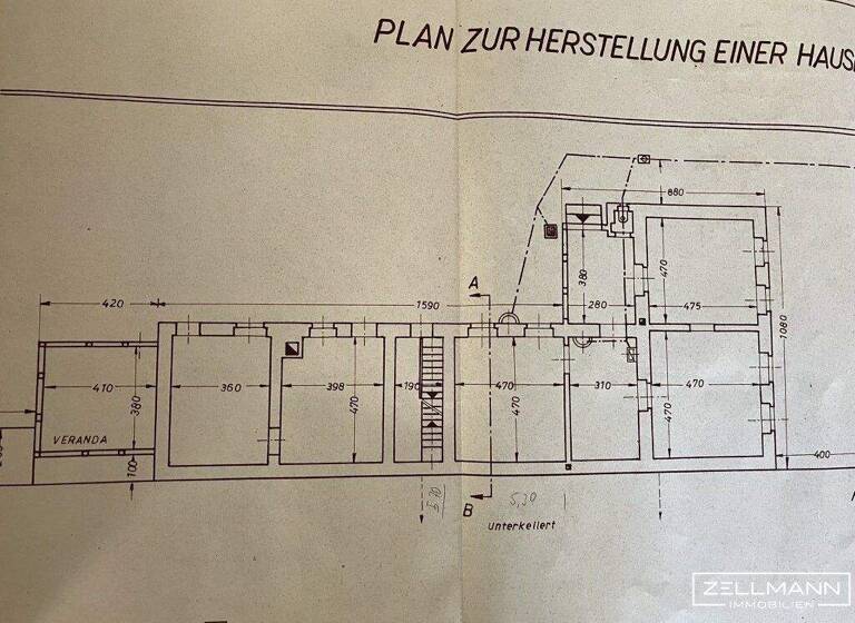 Haus zum Kauf 550.000 € 5 Zimmer 127,3 m² 1.085 m² Grundstück Badner Straße 36 Bad Vöslau 2540