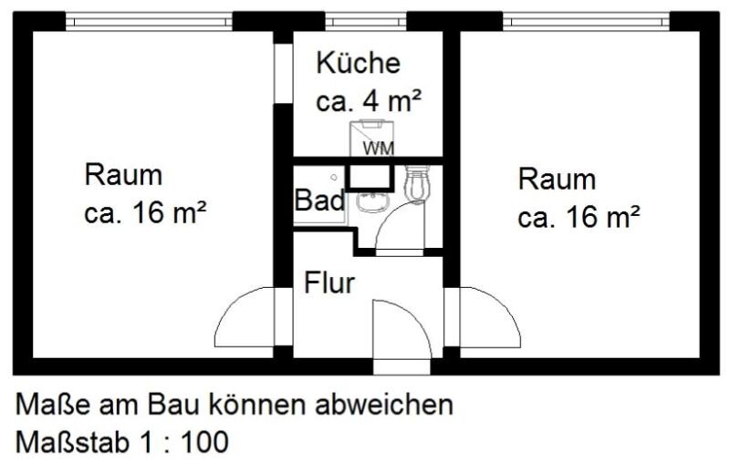 Wohnung zur Miete 260 € 2 Zimmer 39,9 m²<br/>Wohnfläche 4.<br/>Geschoss Saturnstr. 7 Ortslage Trotha Halle (Saale) 06118