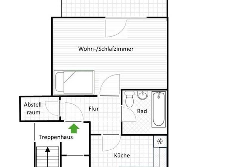 Studio zum Kauf 156.000 € 1 Zimmer 43 m² 6. Geschoss Rosenau Nürnberg 90429