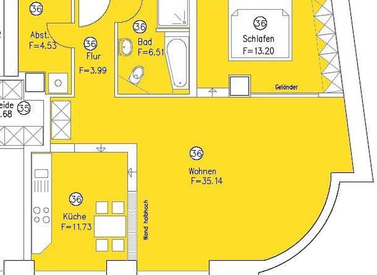 Wohnung zur Miete 510 € 2 Zimmer 75 m² 1. Geschoss Nachtweide 42a Neue Neustadt Magdeburg 39124