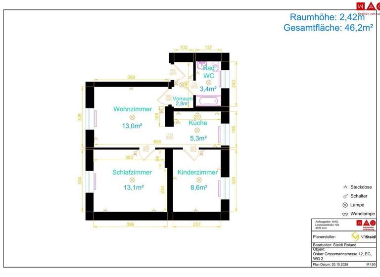 Wohnung zur Miete 331 € 3 Zimmer 47,1 m² EG Oskar-Großmann-Straße Hinterberg Steyr 4400