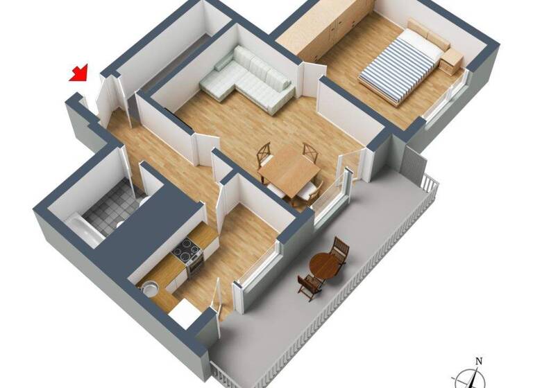 Wohnung zum Kauf 185.000 € 2 Zimmer 60,2 m² 1. Geschoss frei ab 01.10.2026 Haldenrainstraße 75 Rot Stuttgart 70437