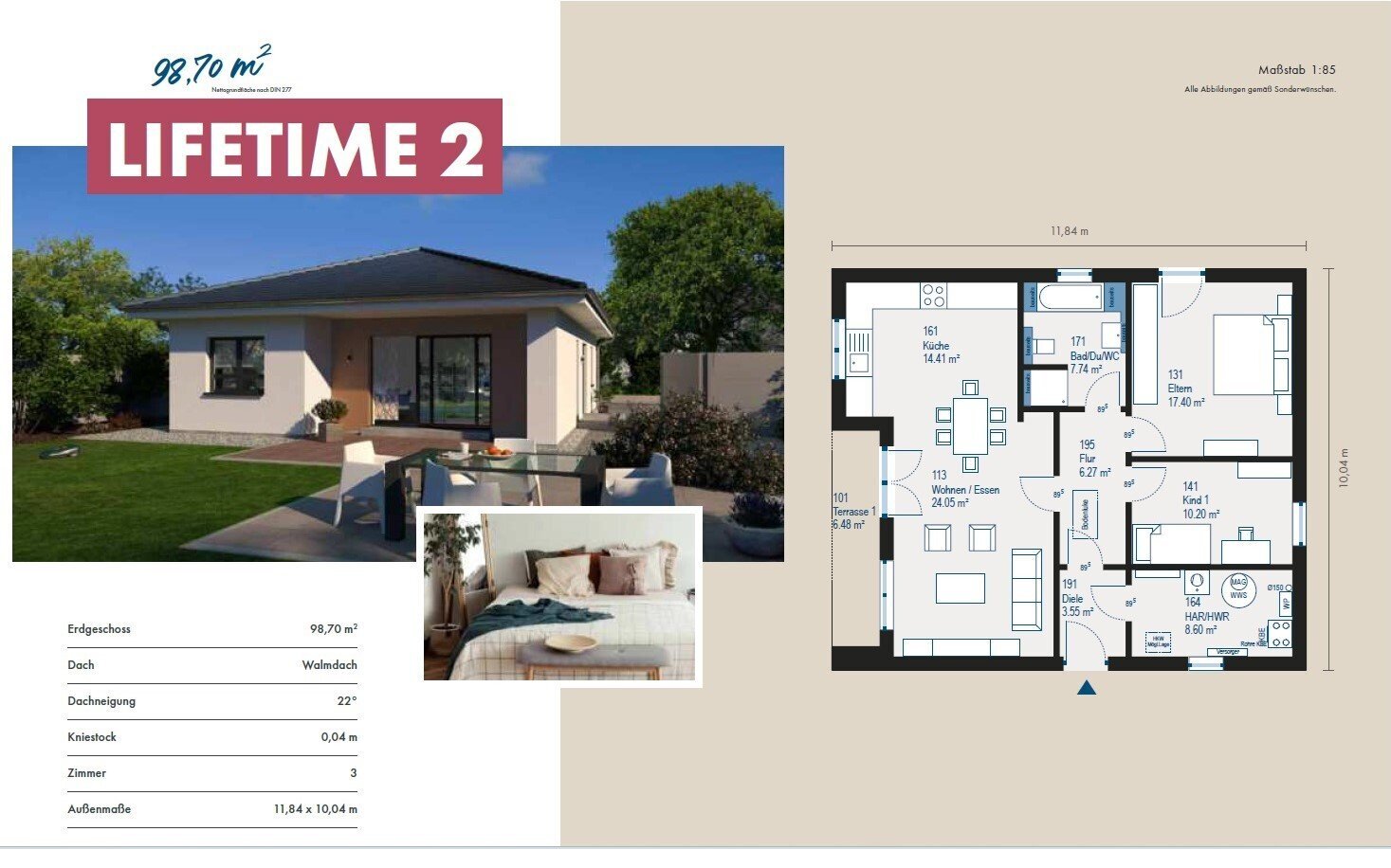 Bungalow zum Kauf provisionsfrei 237.739 € 4 Zimmer 107,2 m²<br/>Wohnfläche 280 m²<br/>Grundstück Ranschbach 76829