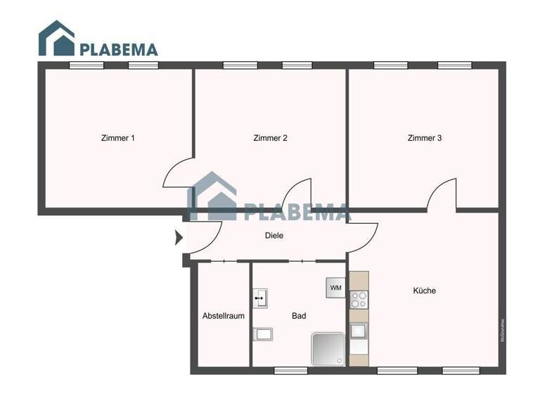 Wohnung zur Miete 1.181 € 3 Zimmer 89,1 m² 2. Geschoss frei ab 01.06.2026 Obotritenring 148 Paulsstadt Schwerin 19053