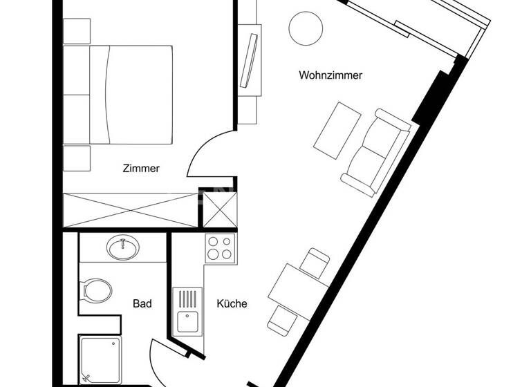 Wohnung zum Kauf 479.000 € 2 Zimmer 46 m² 6. Geschoss Gallus Frankfurt am Main 60327