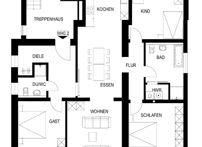 WG-Zimmer zur Miete 1.500 € 4 Zimmer 134 m² Geschoss EG/3 frei ab 01.06.2026 Trierer Straße 5 Tawern 54456