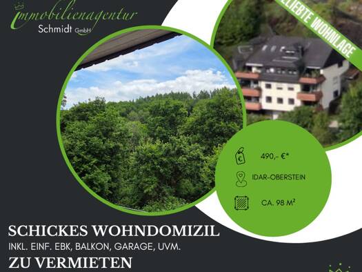Wohnung zur Miete 490 € 4 Zimmer 98 m² 2. Geschoss Idar-Oberstein 55743