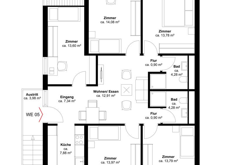 Wohnung zum Kauf 491.500 € 6 Zimmer 112 m²<br/>Wohnfläche Binz Ostseebad Binz 18609