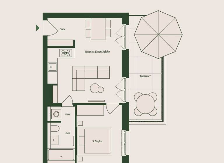 Wohnung zum Kauf provisionsfrei 626.573 € 2 Zimmer 47,7 m²<br/>Wohnfläche 3.<br/>Geschoss Dahlem Berlin 14169