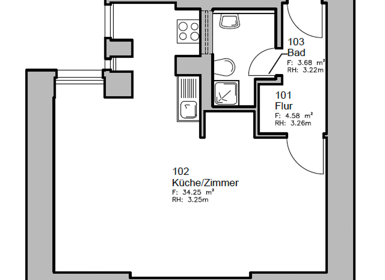 Studio zum Kauf 199.000 € 1 Zimmer 45 m² EG Gesundbrunnen Berlin 13359